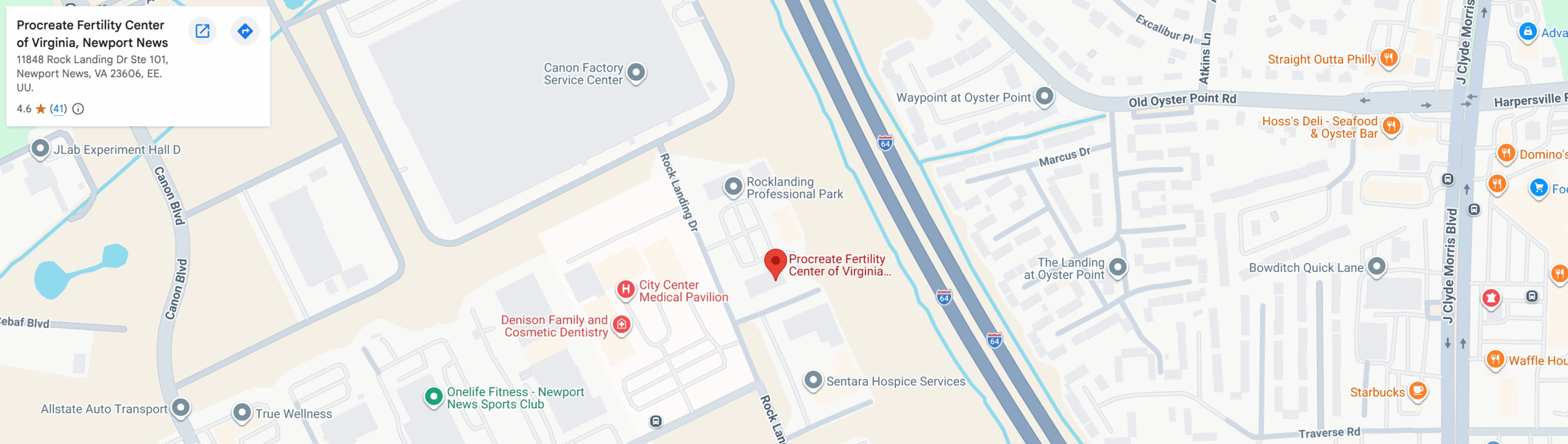 Mapa de la sede Newport News